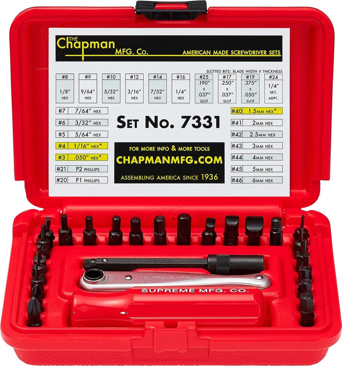 Supreme®/Chapman Screwdriver Set